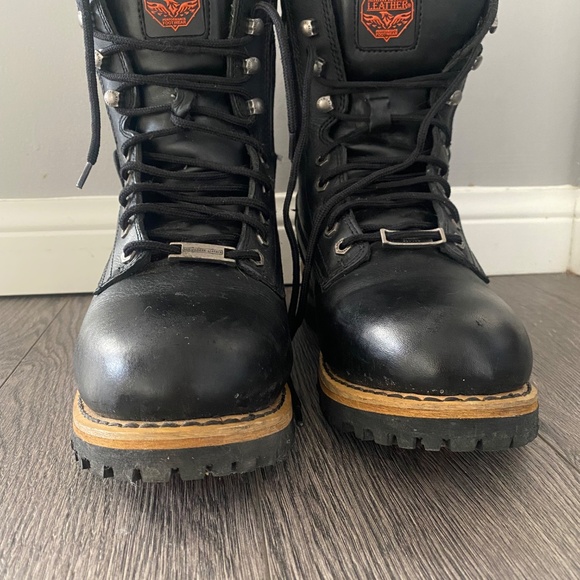 Milwaukee Leather Men's Classic Boots with Side Zip Closure Black Size 9.5 - Picture 7 of 15